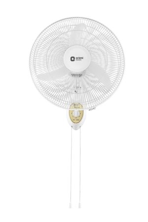 Orient Electric Wall 48 Fan . PP Plastic . 450 MM . Tiltable Wall Fans For Home Crystal White