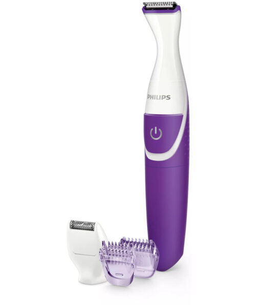 Philips Essential Bikini Trimmer BRT383 15 Trim, Shave and; Style (Purple 2 Years Warranty)